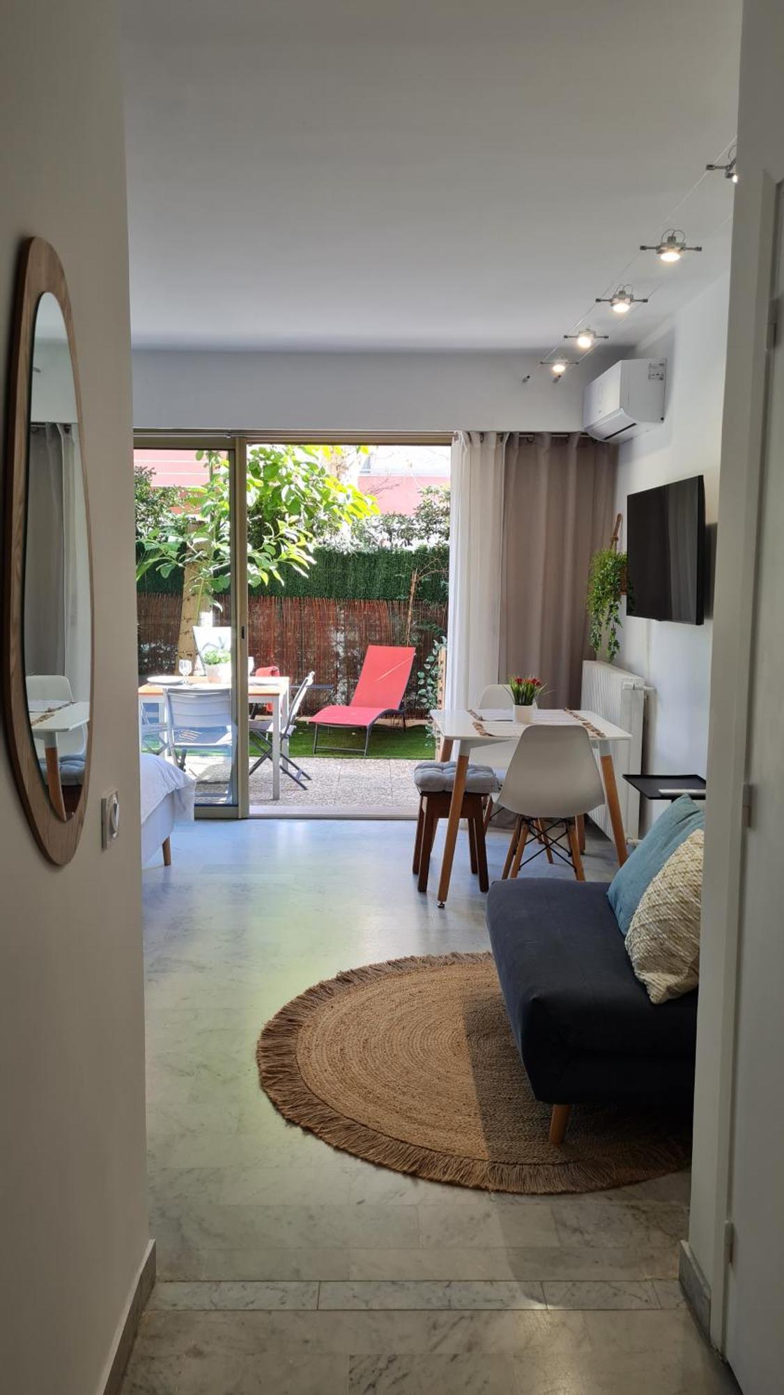 Studio Sun-Beach Avec Parking Et Jardin - 500M Des Plages De Juan Les Pins Антіб Екстер'єр фото