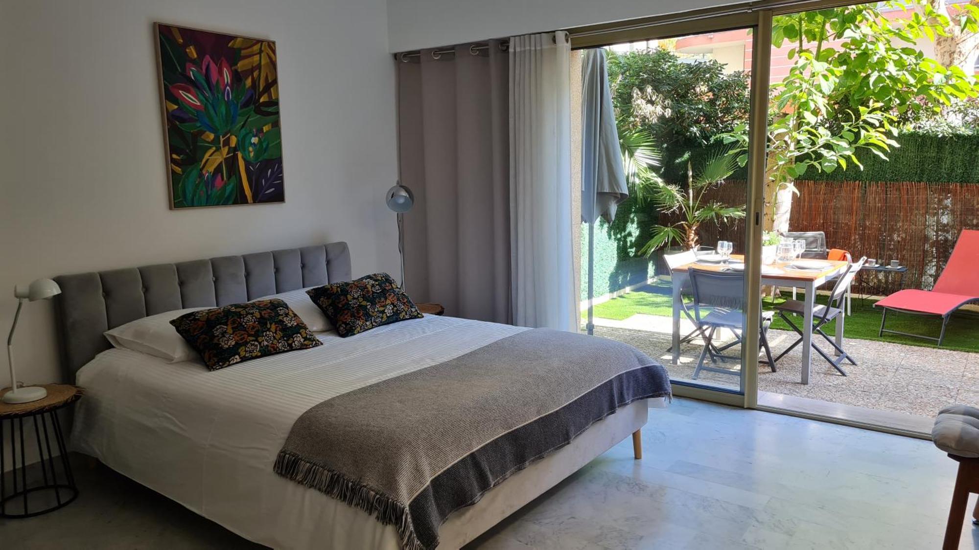 Studio Sun-Beach Avec Parking Et Jardin - 500M Des Plages De Juan Les Pins Антіб Екстер'єр фото